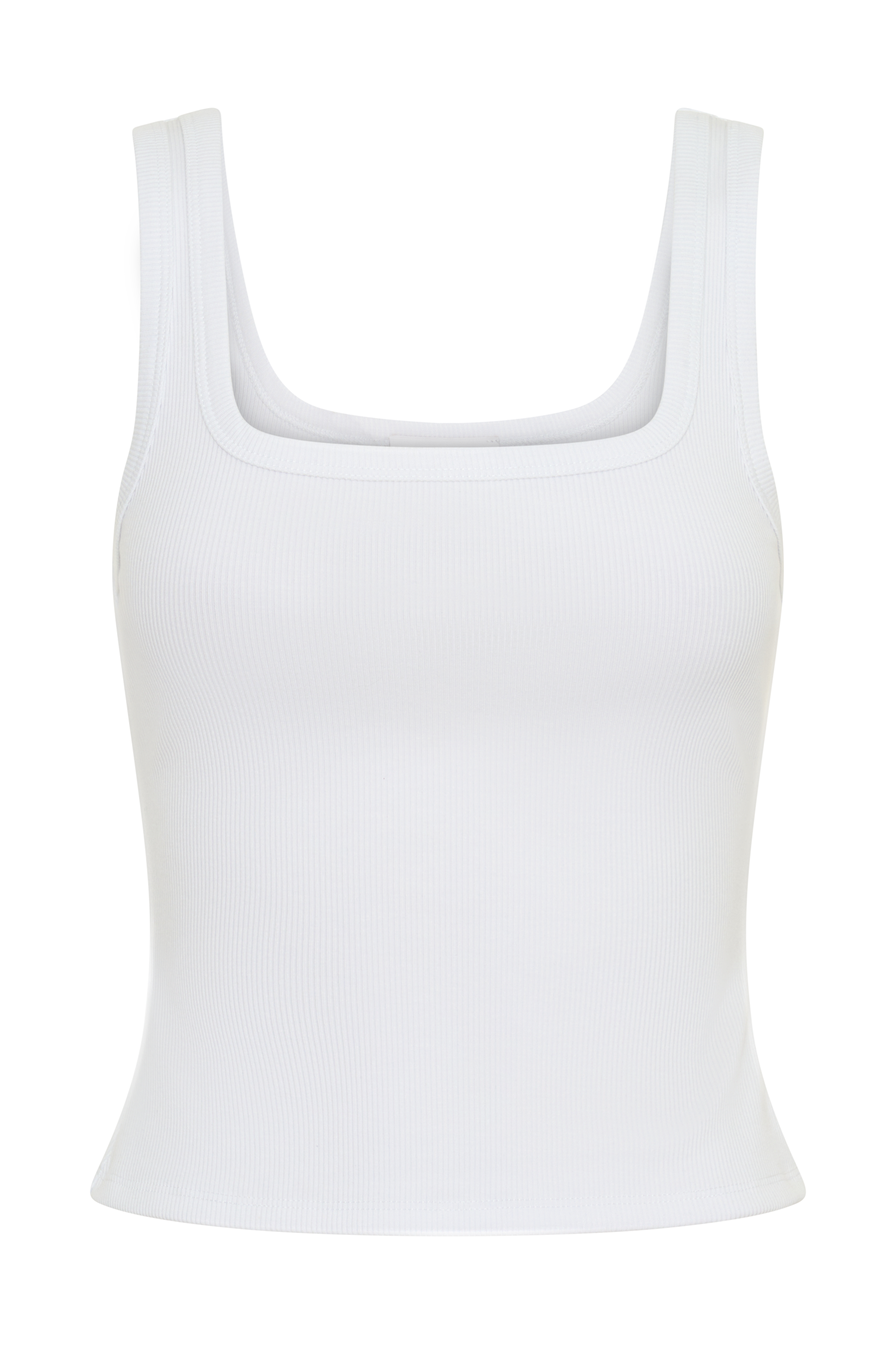 Ismay Square Neck Tank - White