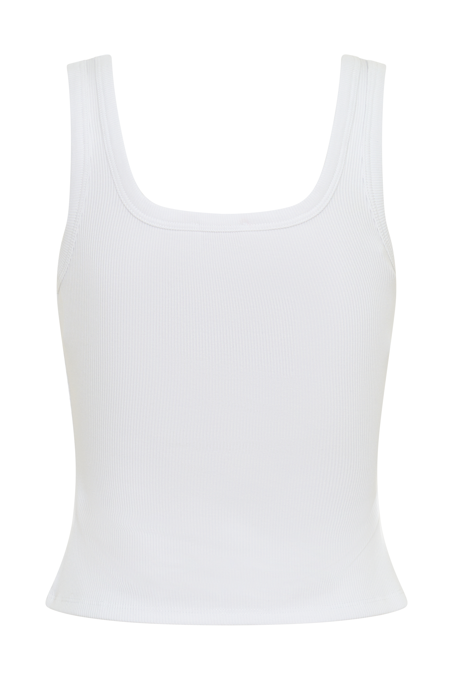 Ismay Square Neck Tank - White