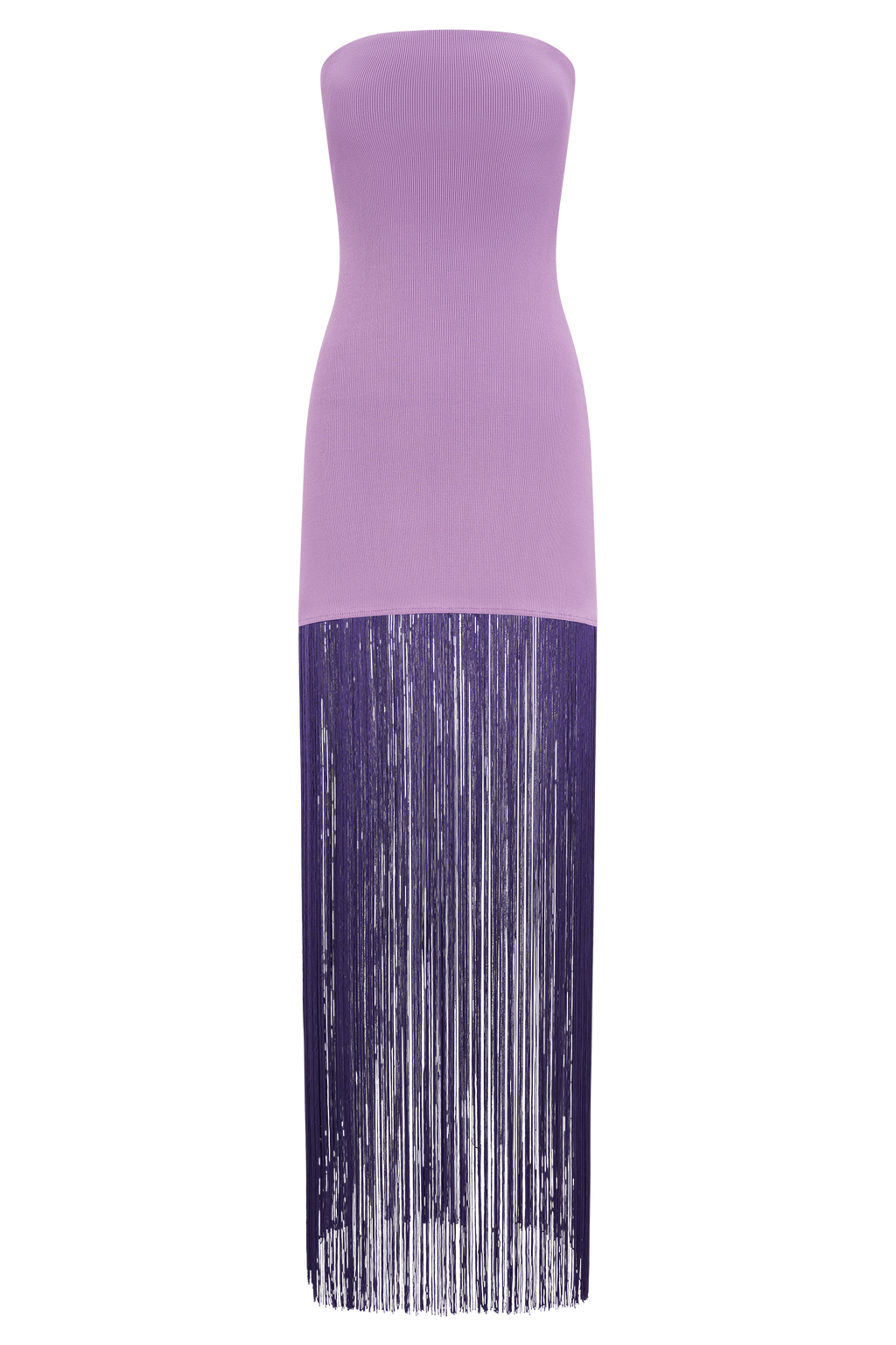 Koah Fringe Bandage Knit Maxi Dress - Purple
