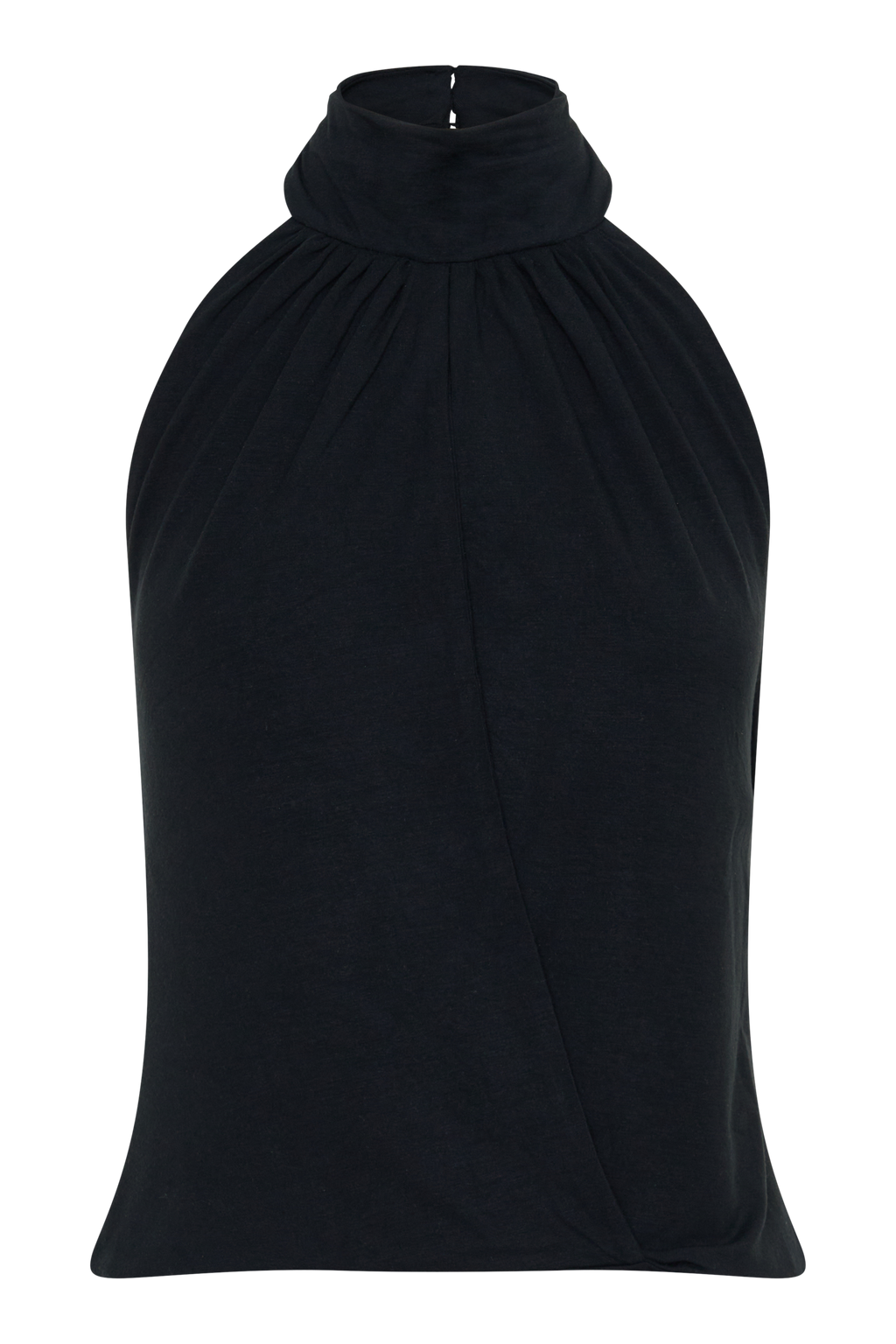 Maki Viscose Sleeveless Halter Top - Black