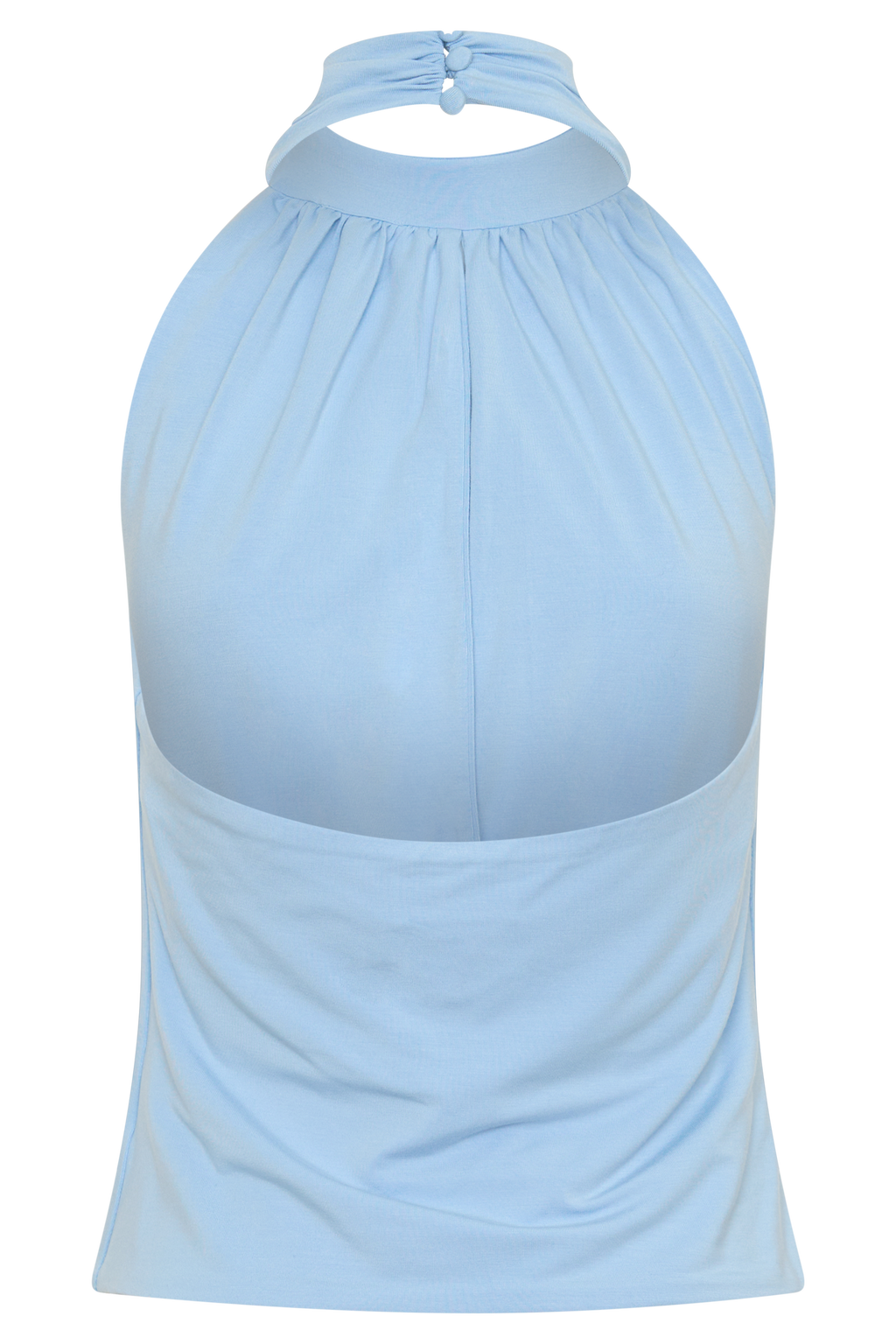 Maki Viscose Sleeveless Halter Top - Blue
