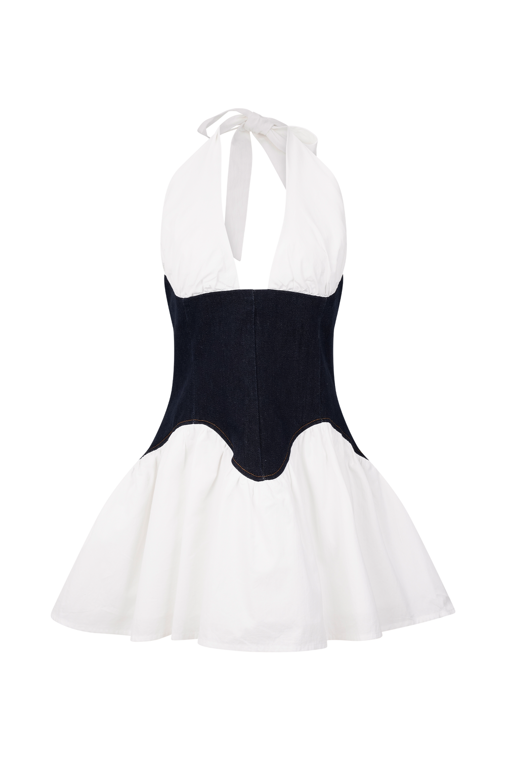 Merlyn Denim Cotton Mini Dress - Indigo Blue