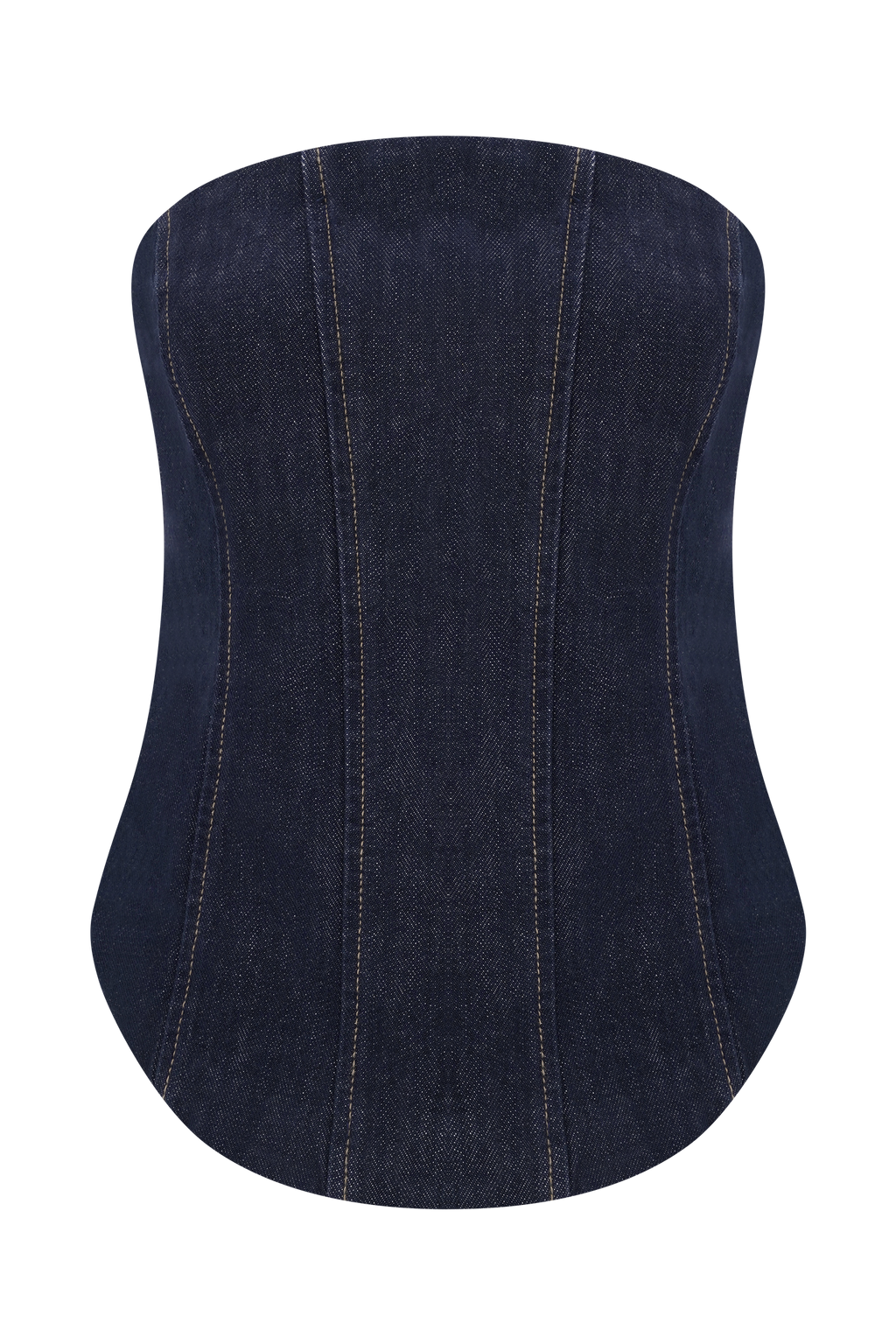 Monte Strapless Denim Corset - Washed Indigo Blue