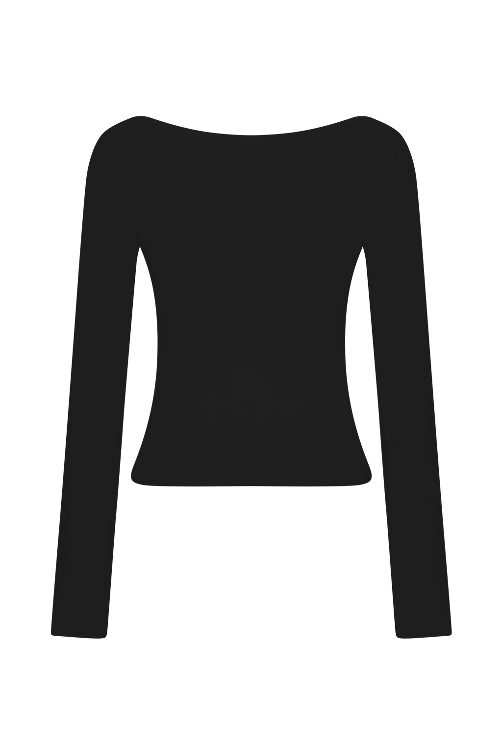 Paedyn Merino Wool Ribbed Long Sleeve Top - Black