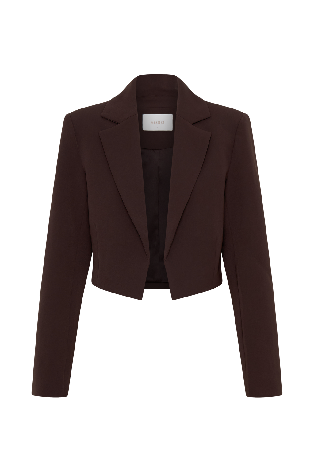 Simone Cropped Suiting Blazer - Dark Chocolate