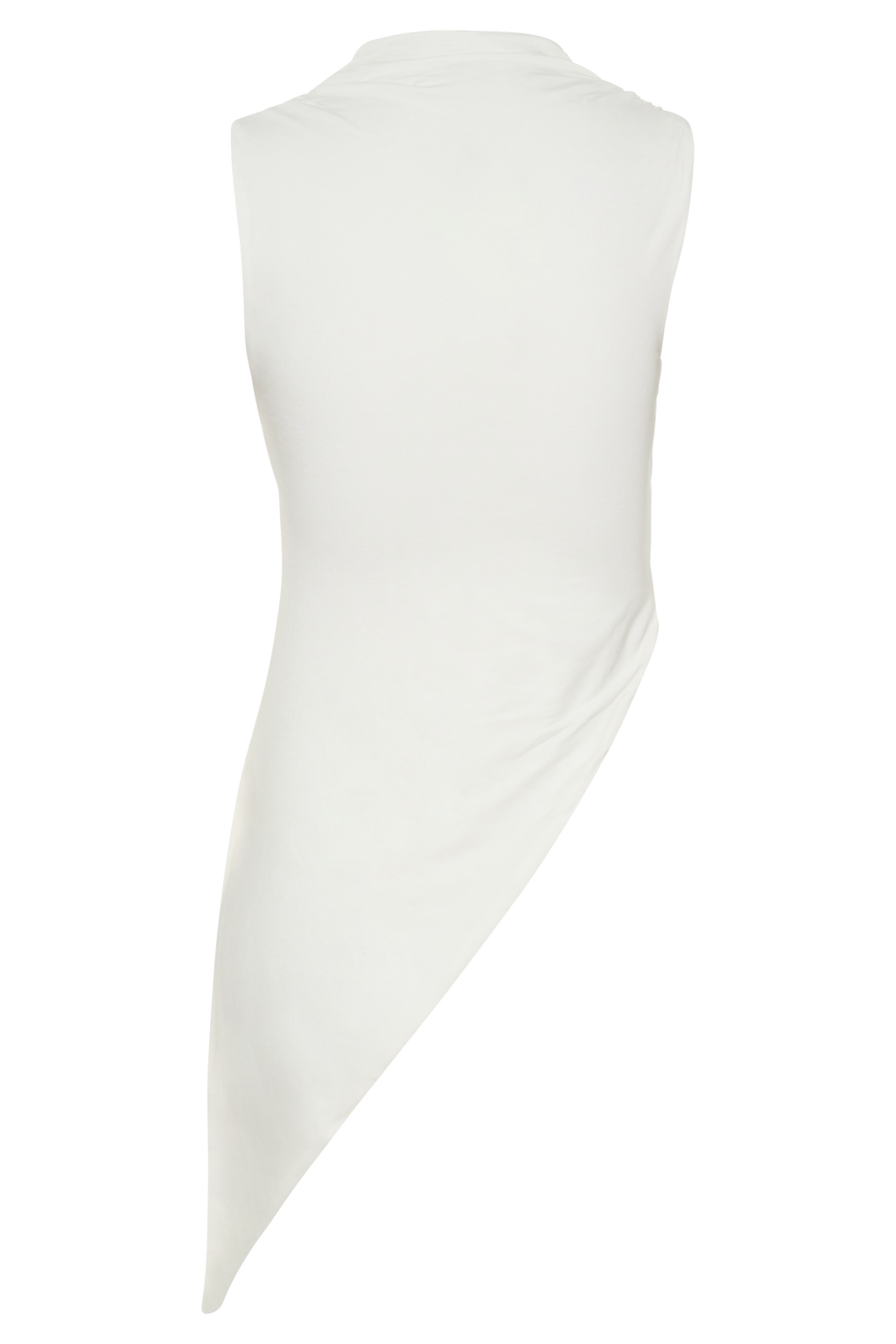 Suong High Neck Gathered Top - White