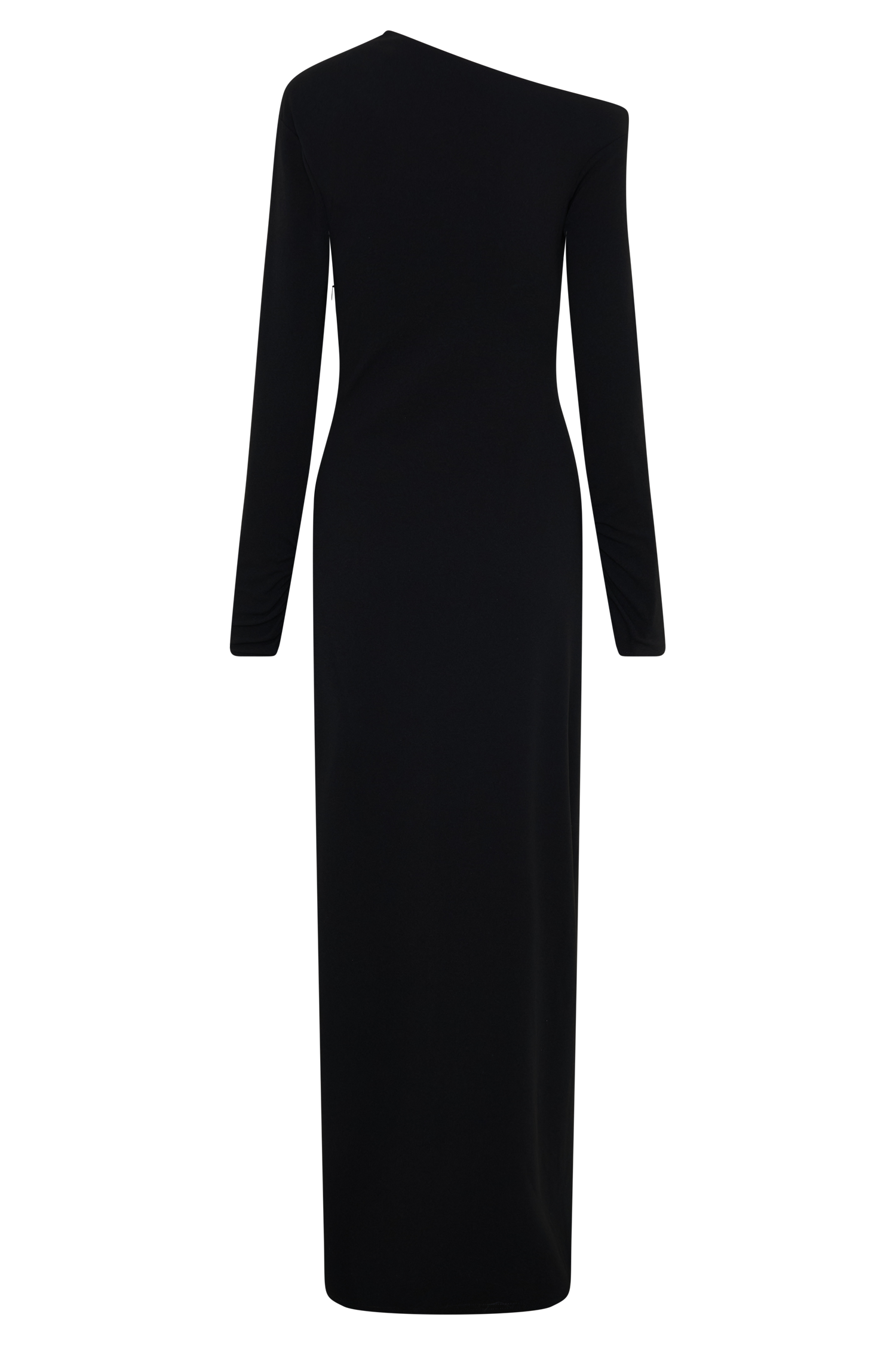 Thalyn Crepe Maxi Dress With Split - Black