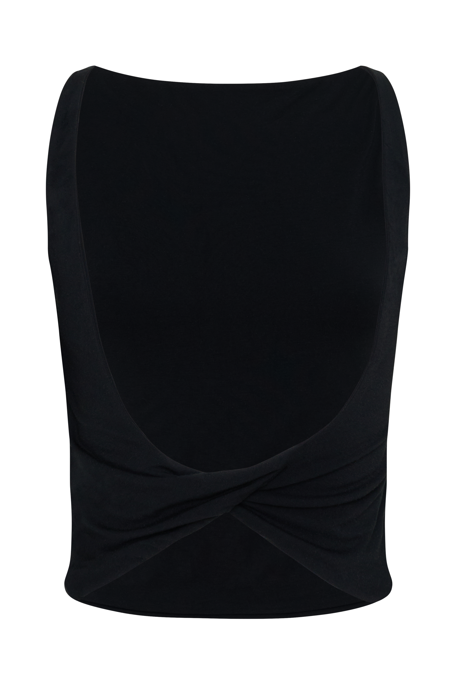 Yura Backless Twist Top - Black
