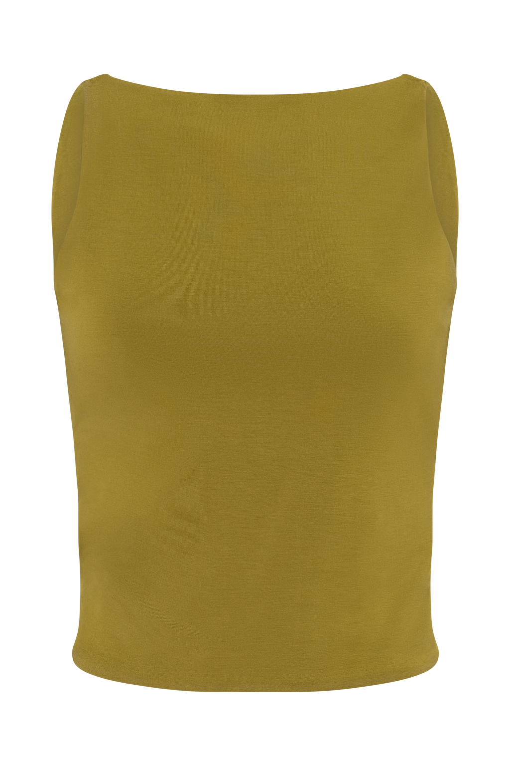 Yura Backless Twist Top - Martini Olive