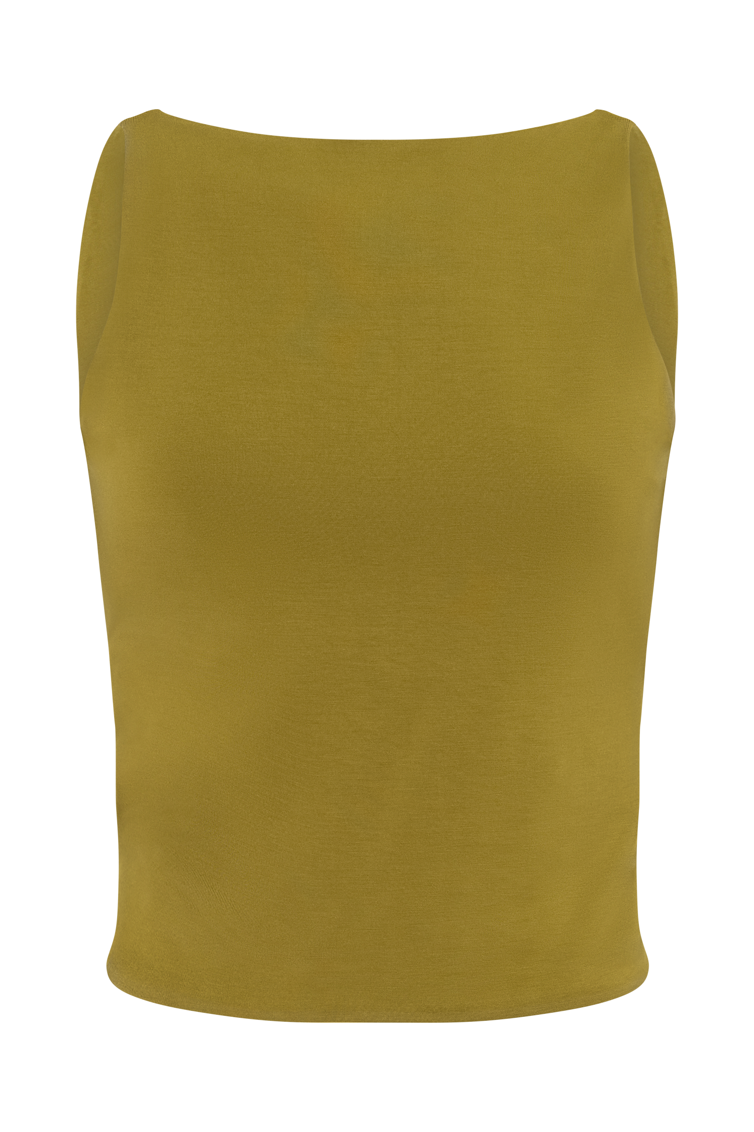 Yura Backless Twist Top - Martini Olive