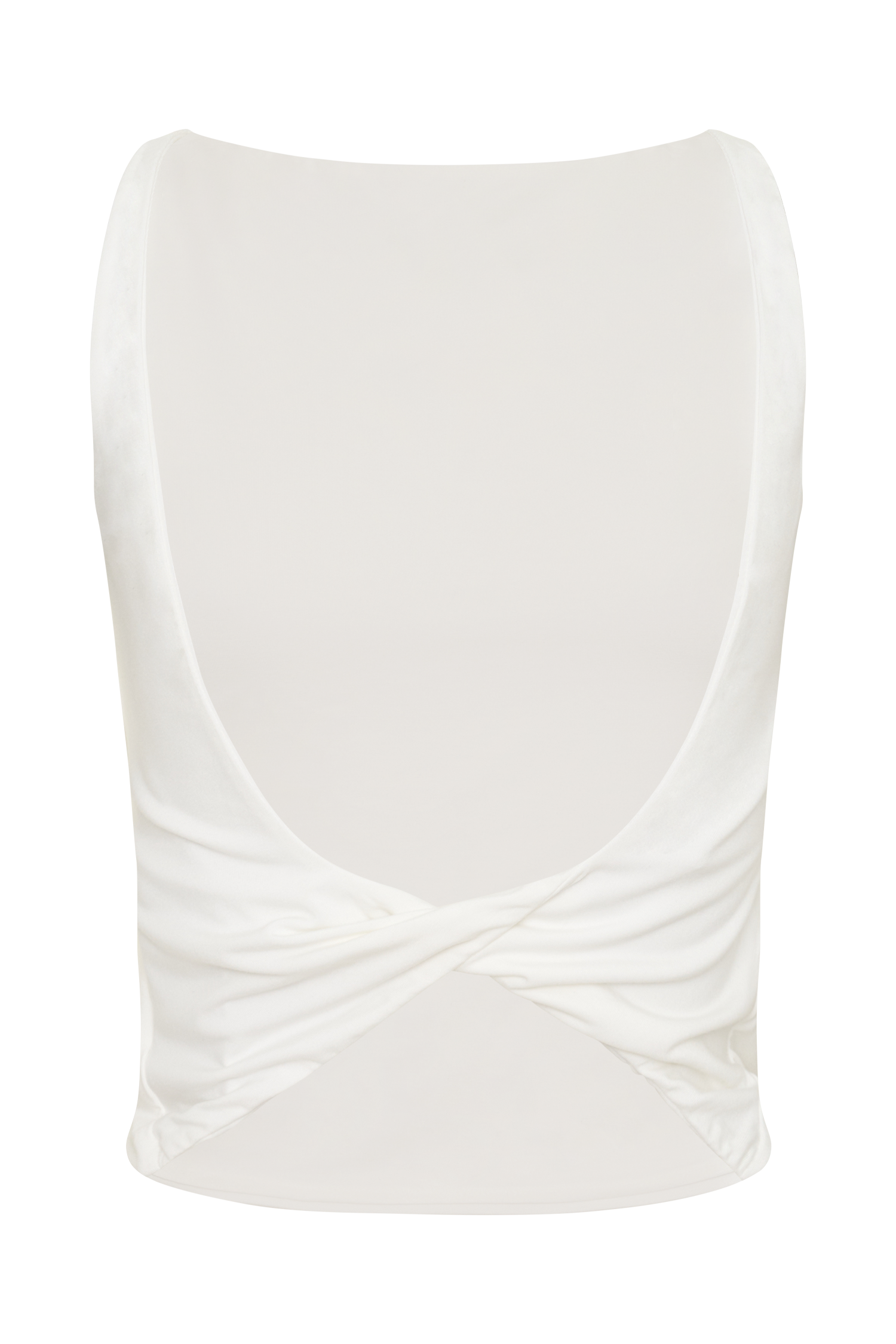 Yura Backless Twist Top - White