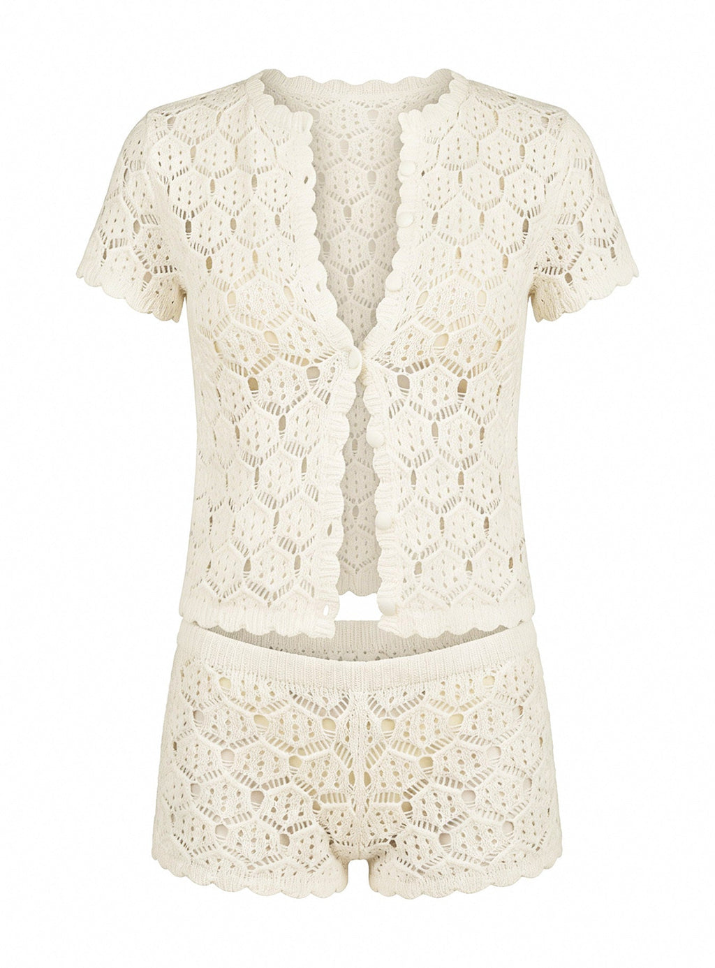 Sun Still Shines Crochet Set Cream