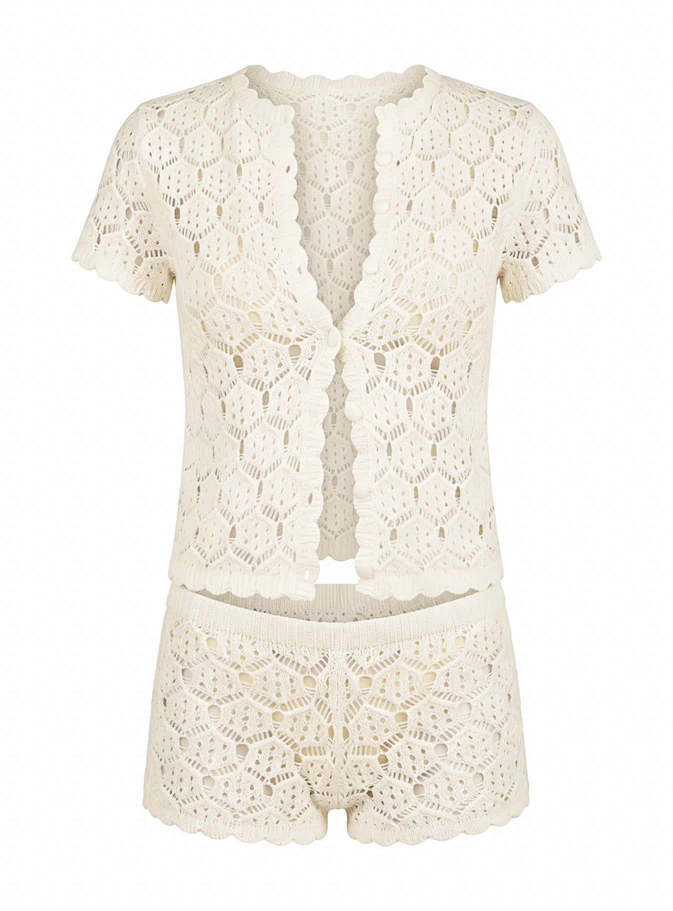Sun Still Shines Crochet Set Cream