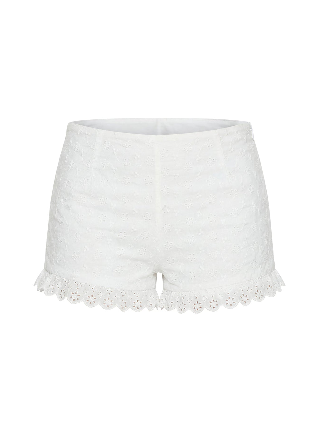 Caily Frill Shorts White