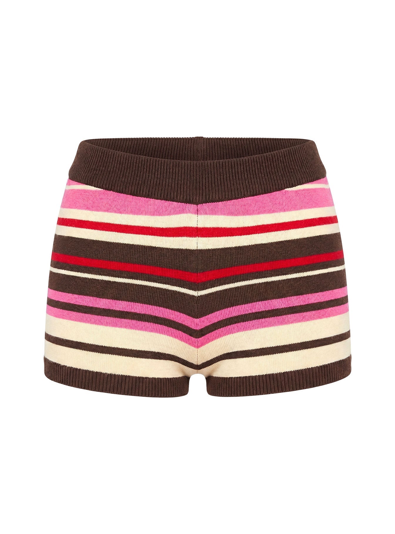 Cleoh Knit Shorts Pink / Brown Stripe