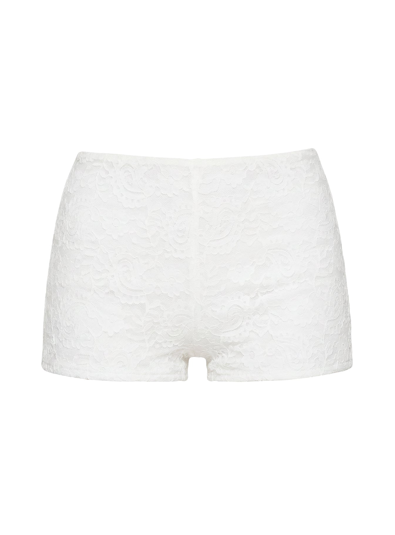 Daveney Lace Micro Shorts White
