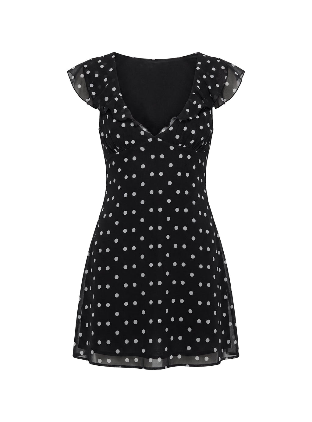 I Guess So Mini Dress Black Polka Dot
