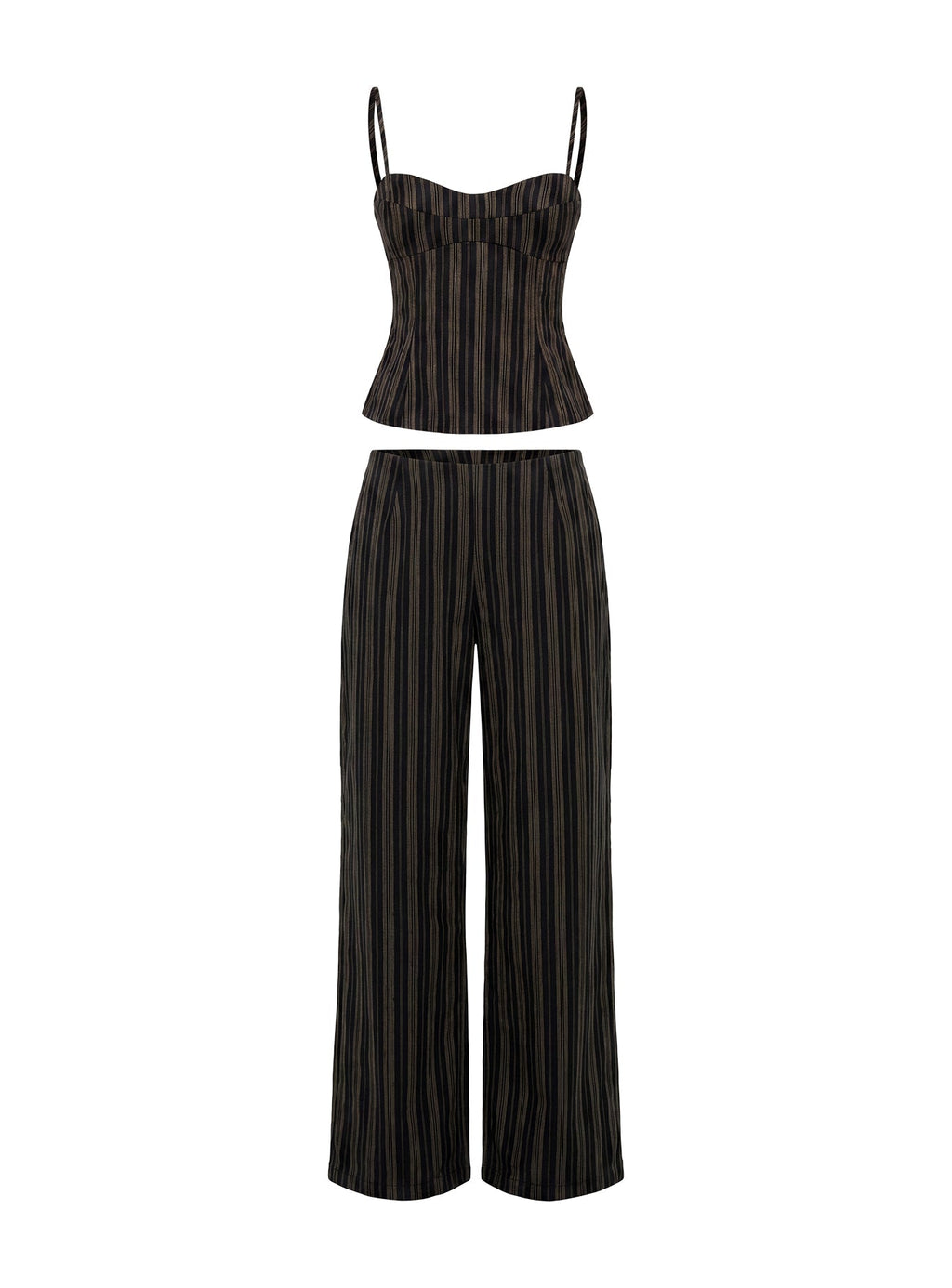 Kierstyn Corset Set Black Stripe Petite