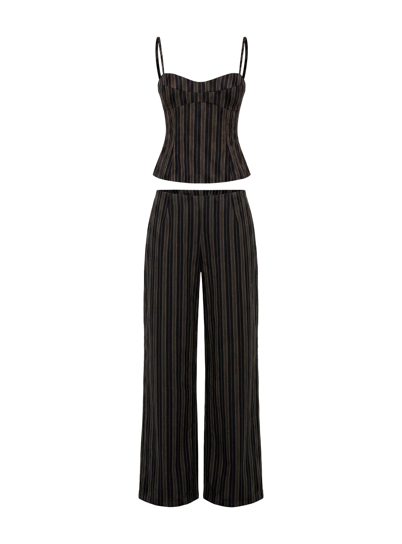 Kierstyn Corset Set Black Stripe Petite