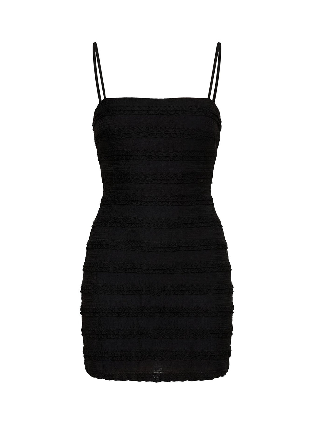 Sylvana Textured Mini Dress Black