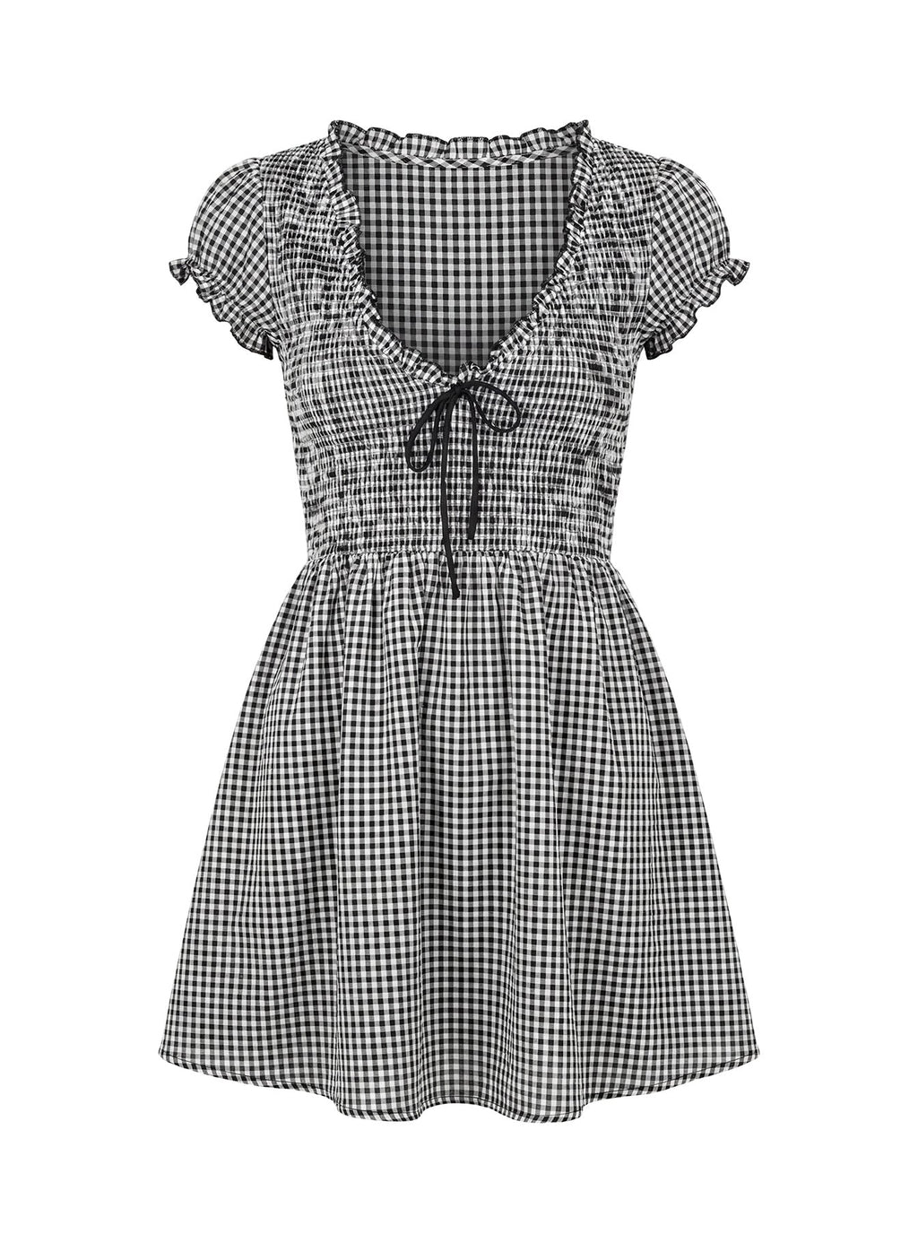 Wescott Gingham Playsuit Black / White Petite