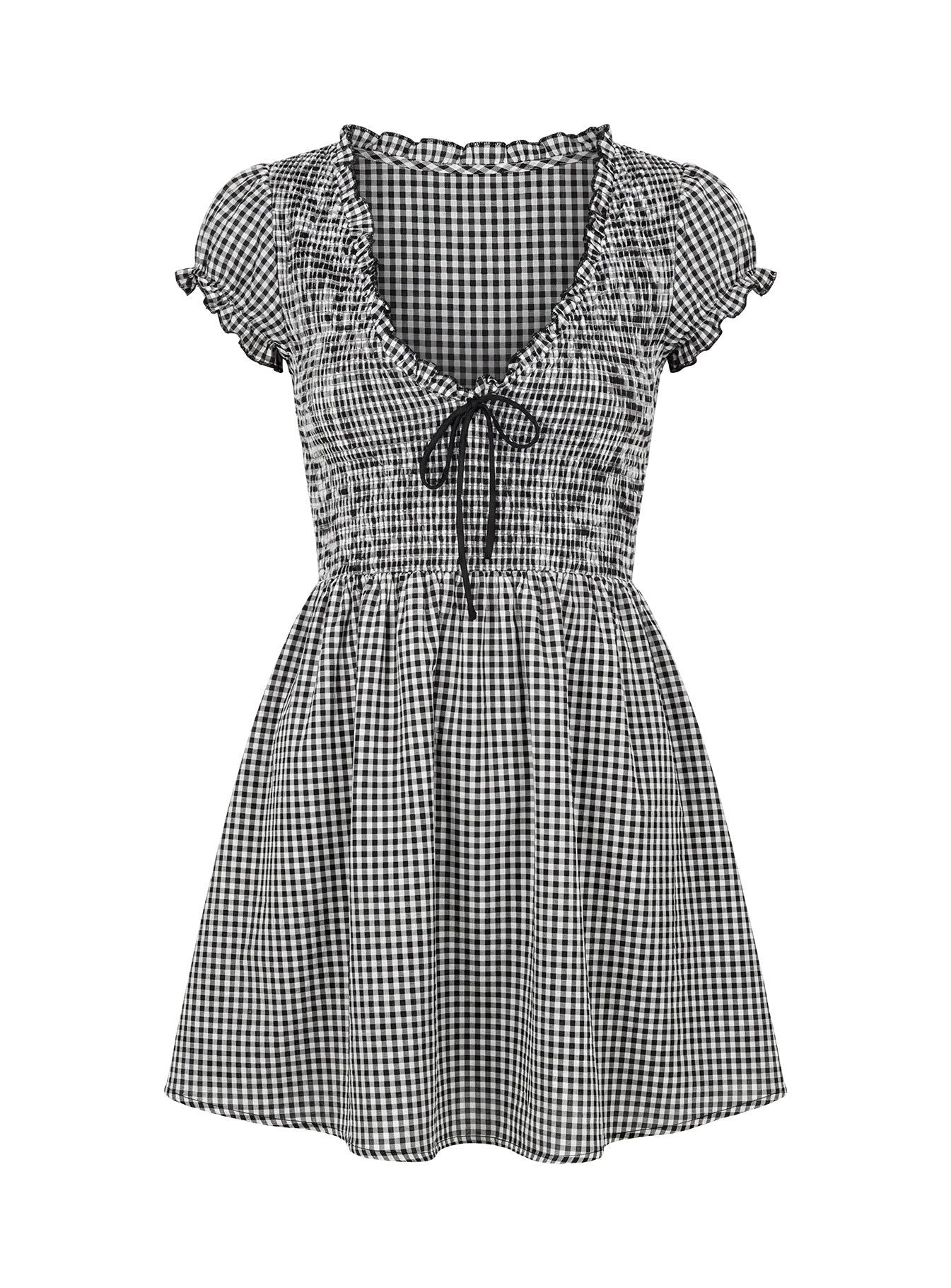 Wescott Gingham Playsuit Black / White Petite