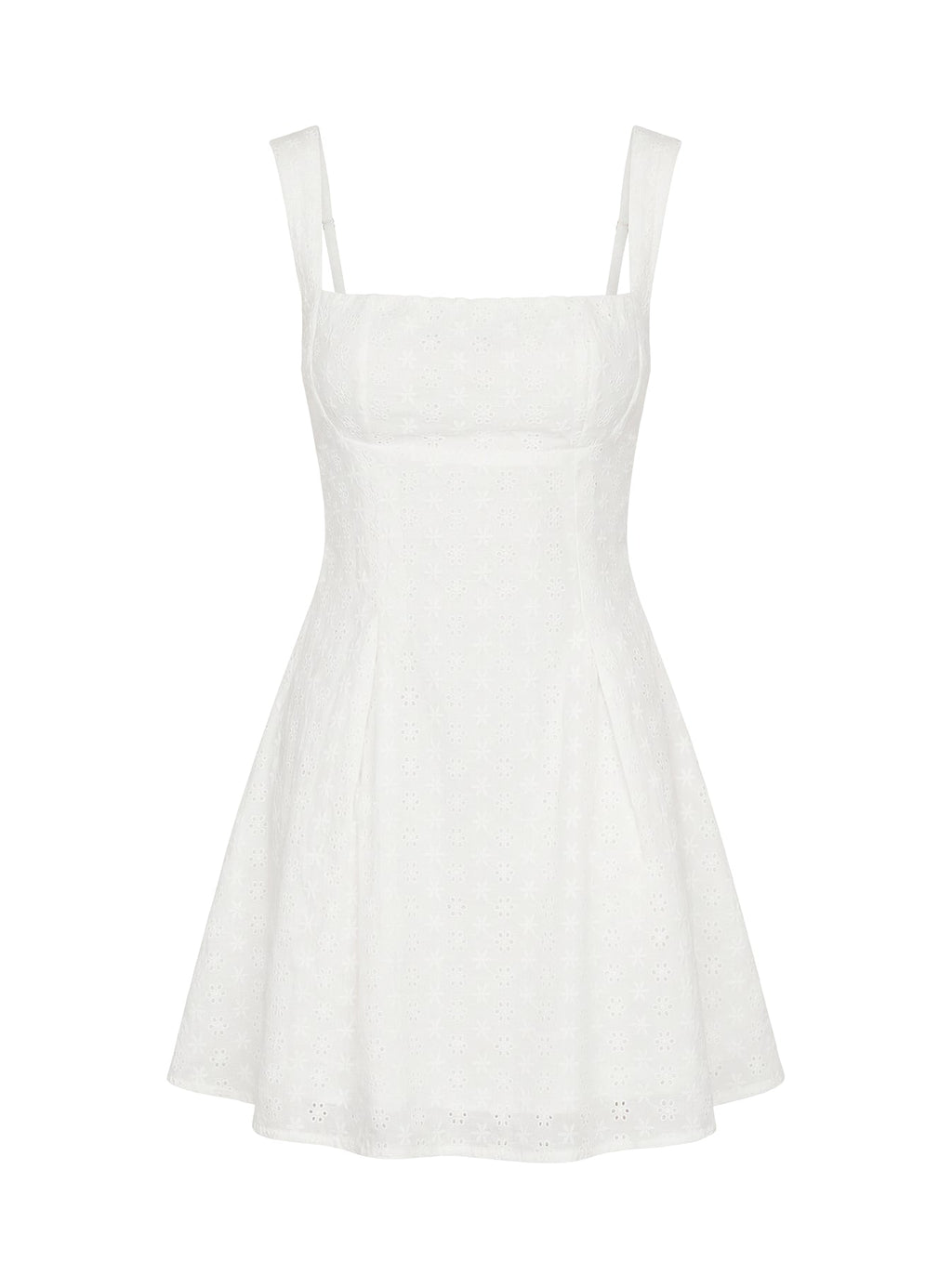 Xanthus Embroidered Mini Dress White