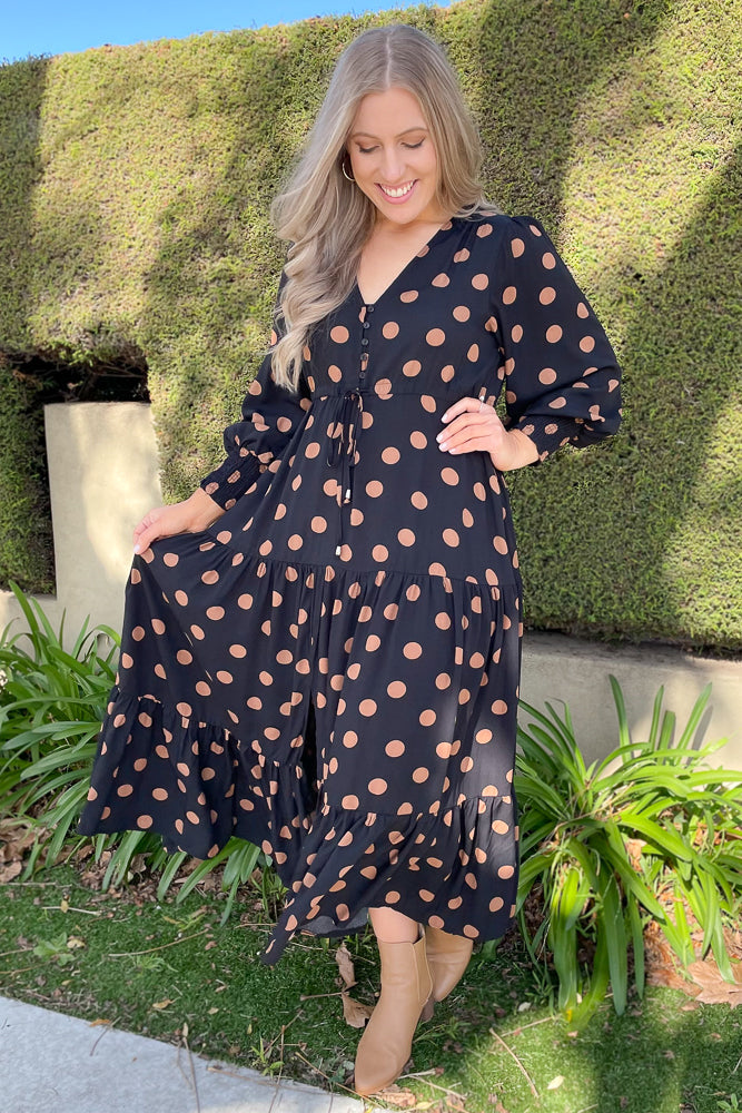 Franco Maxi Dress in Black