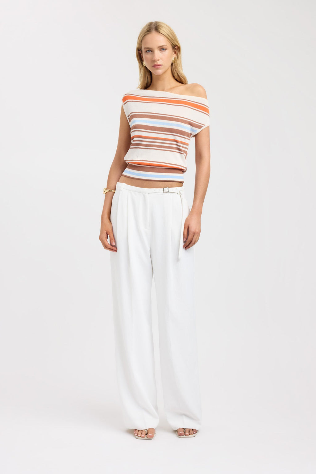 Skye Stripe Off Shoulder Top