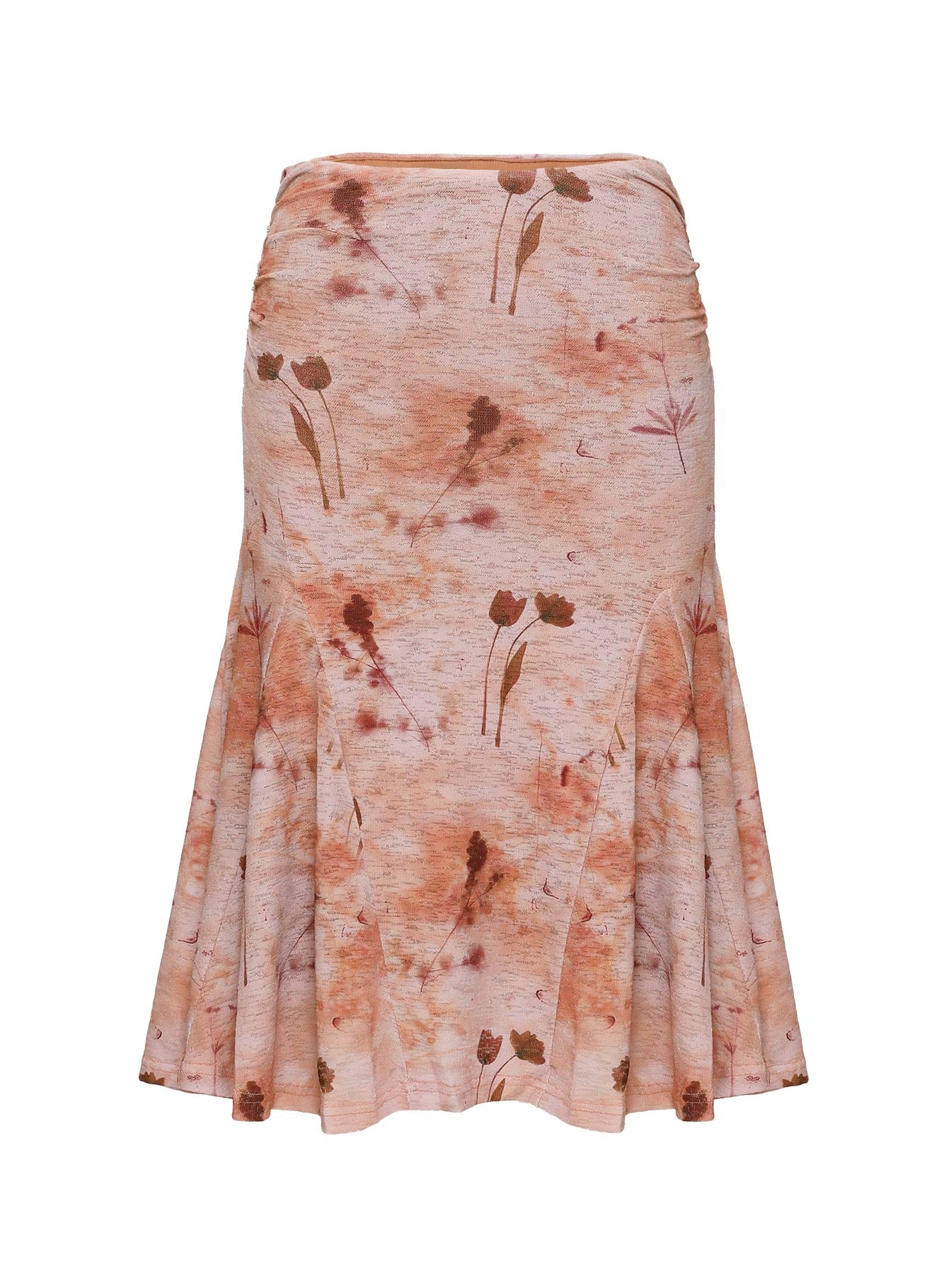 Lewish Low Rise Midi Skirt Natural Floral