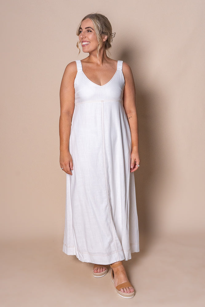 Stefania Maxi Dress in White