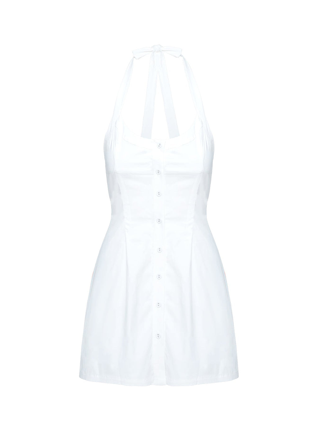Mallorie Halter Mini Dress White Petite