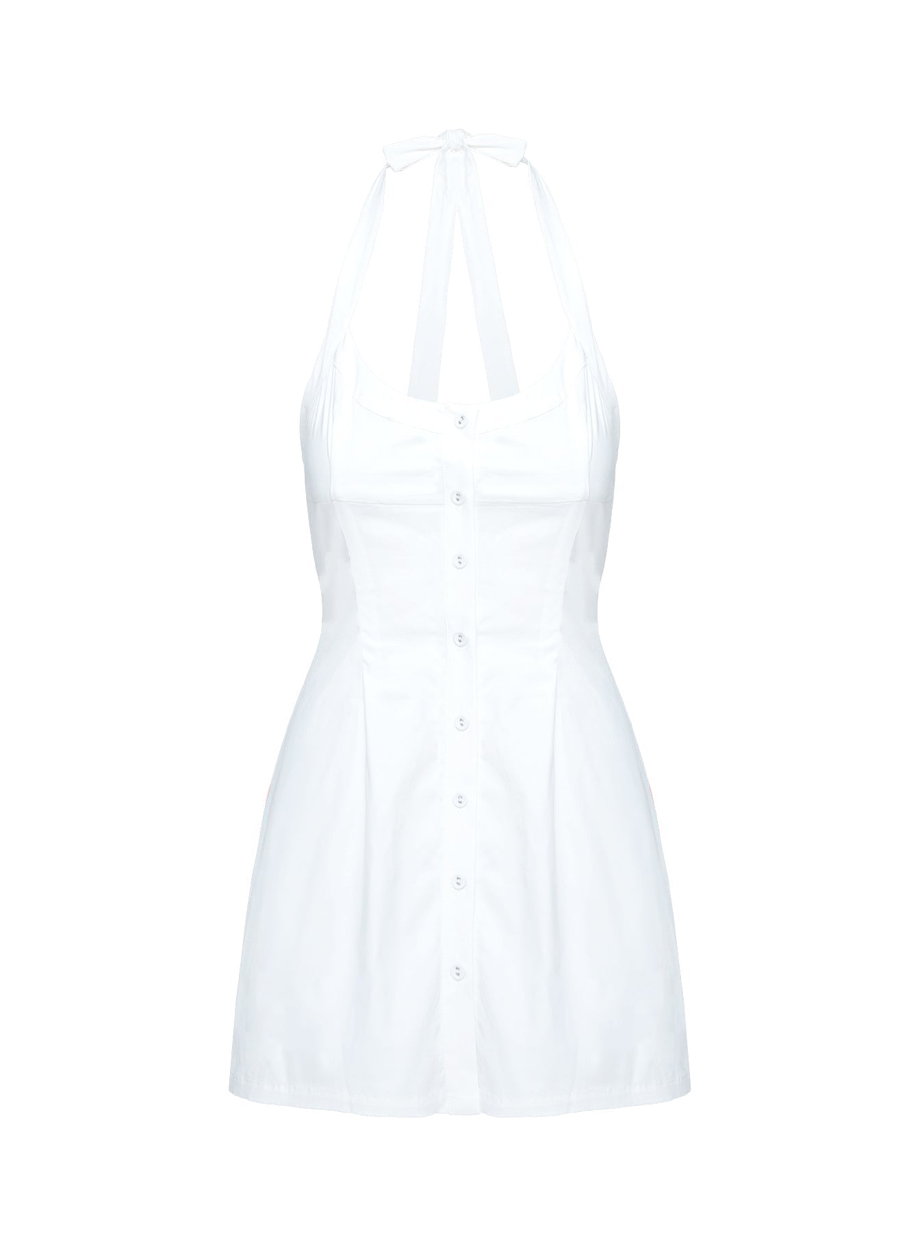 Mallorie Halter Mini Dress White Petite
