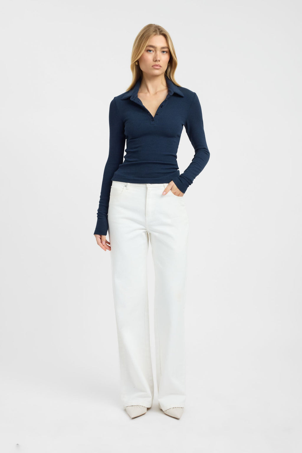 Myles Polo Long Sleeve Top