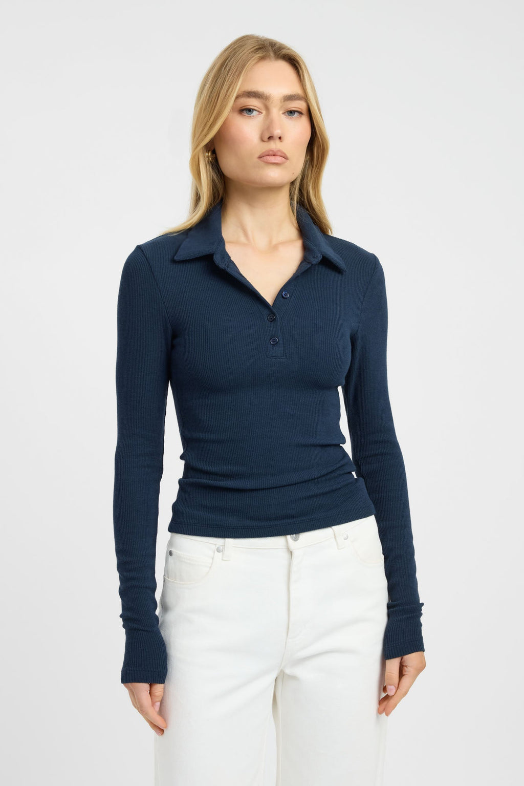 Myles Polo Long Sleeve Top