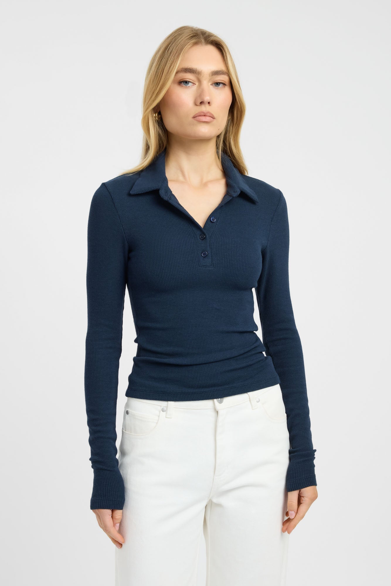 Myles Polo Long Sleeve Top