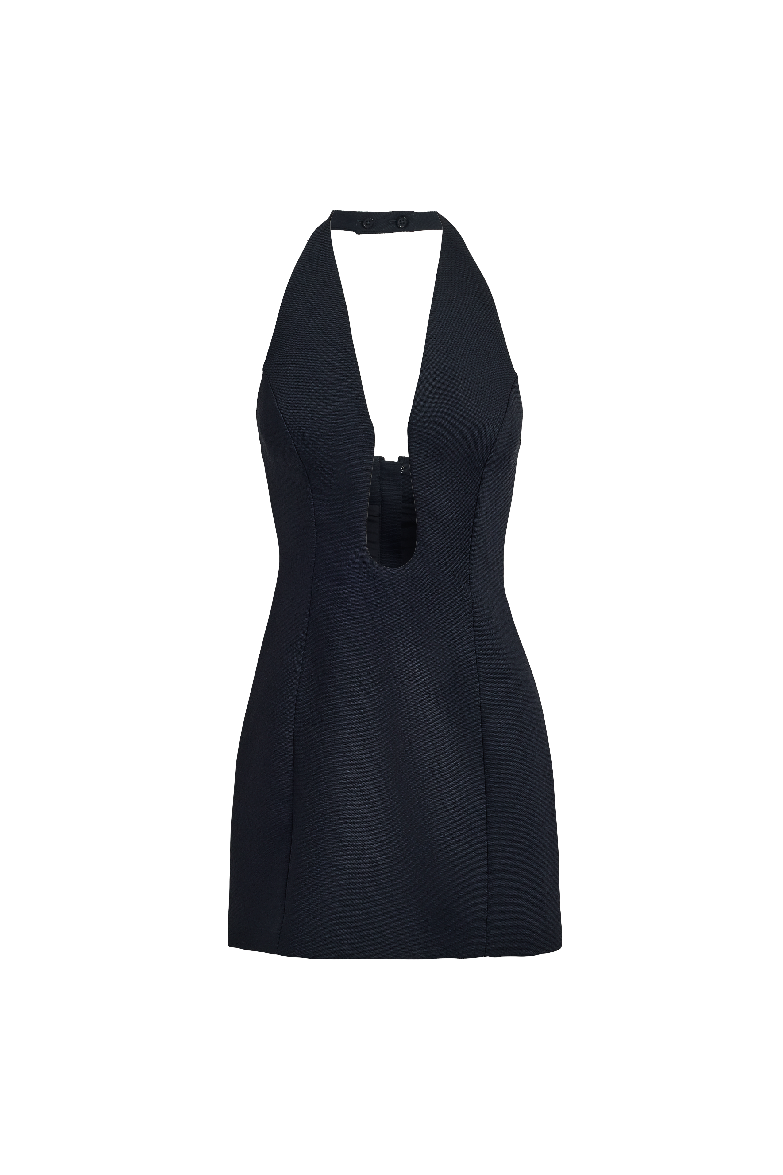 Oyster Low Cut Mini Dress