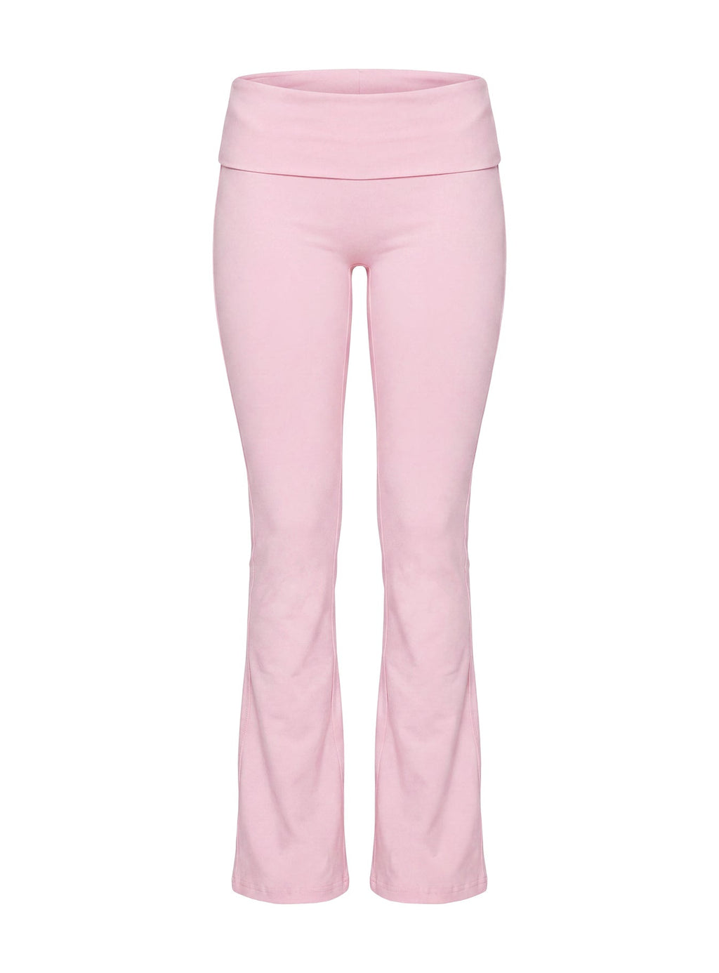 Pace Setter Active Foldover Waist Flared Leggings Pink