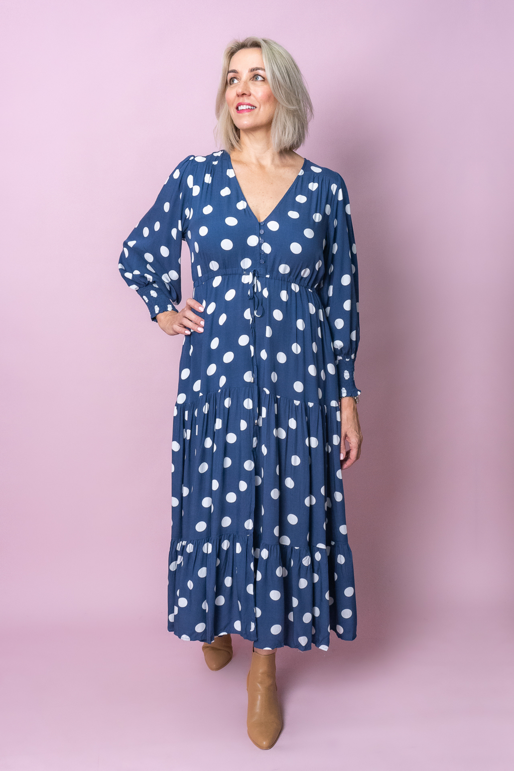 Franco Maxi Dress in Navy