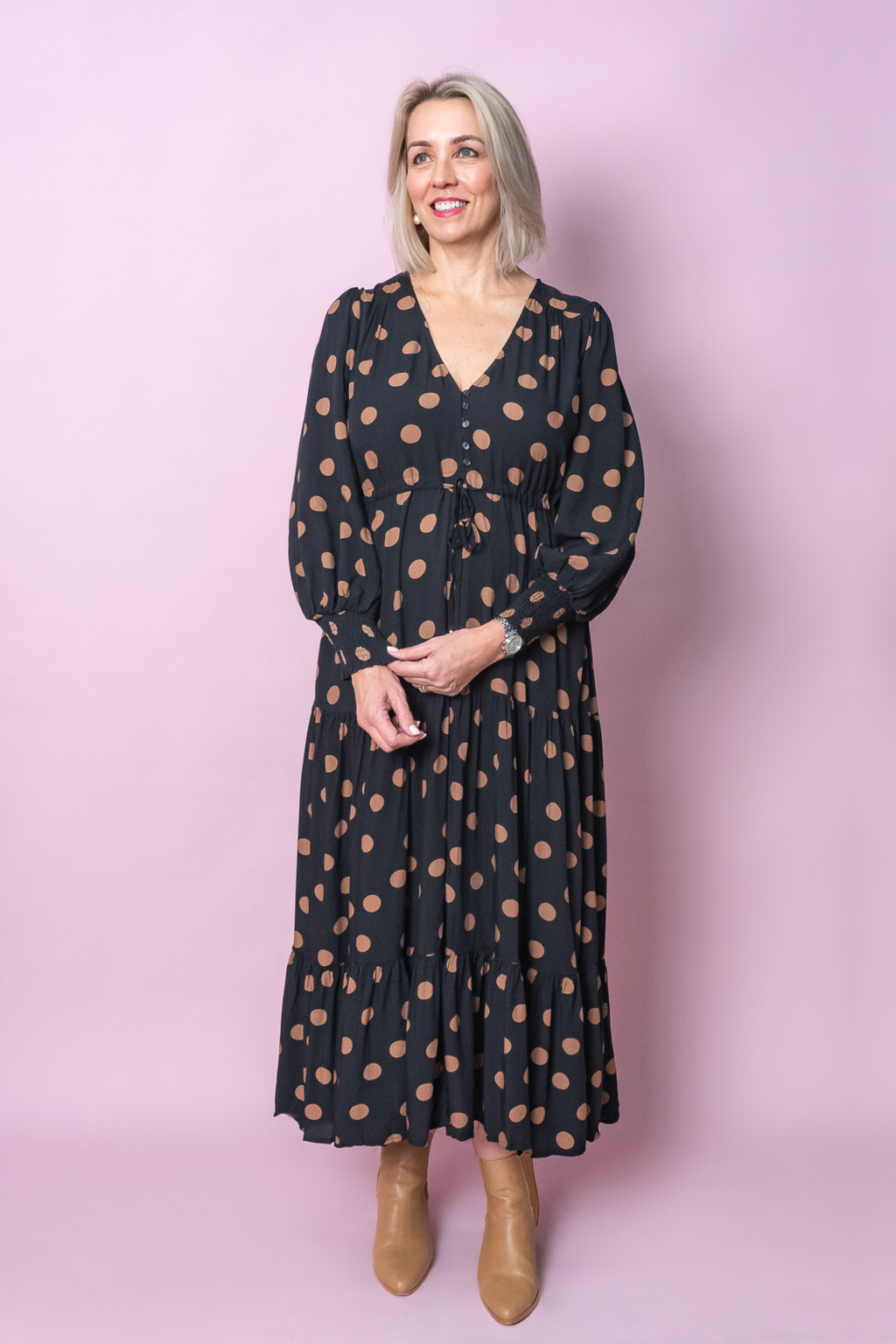 Franco Maxi Dress in Black