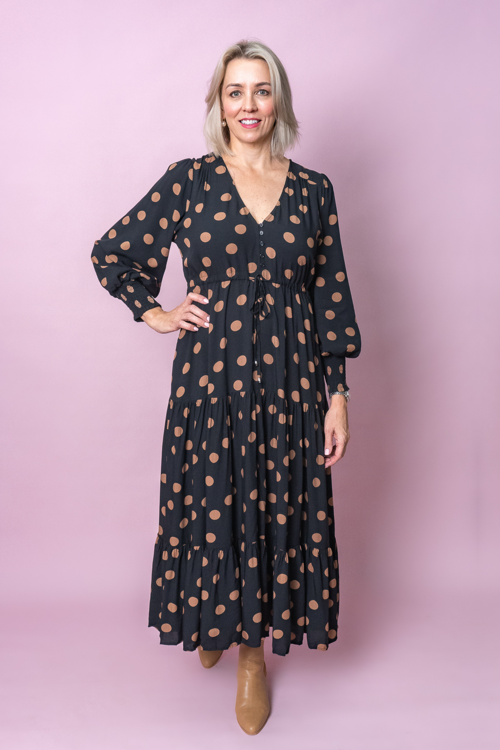 Franco Maxi Dress in Black