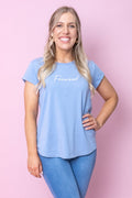 Signature Tee in Light Blue - Foxwood