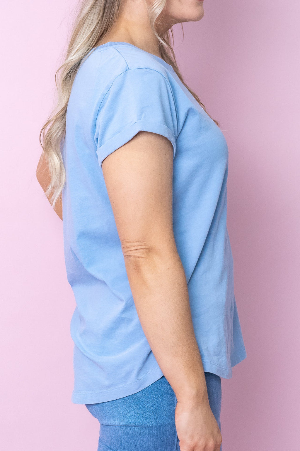Signature Tee in Light Blue - Foxwood