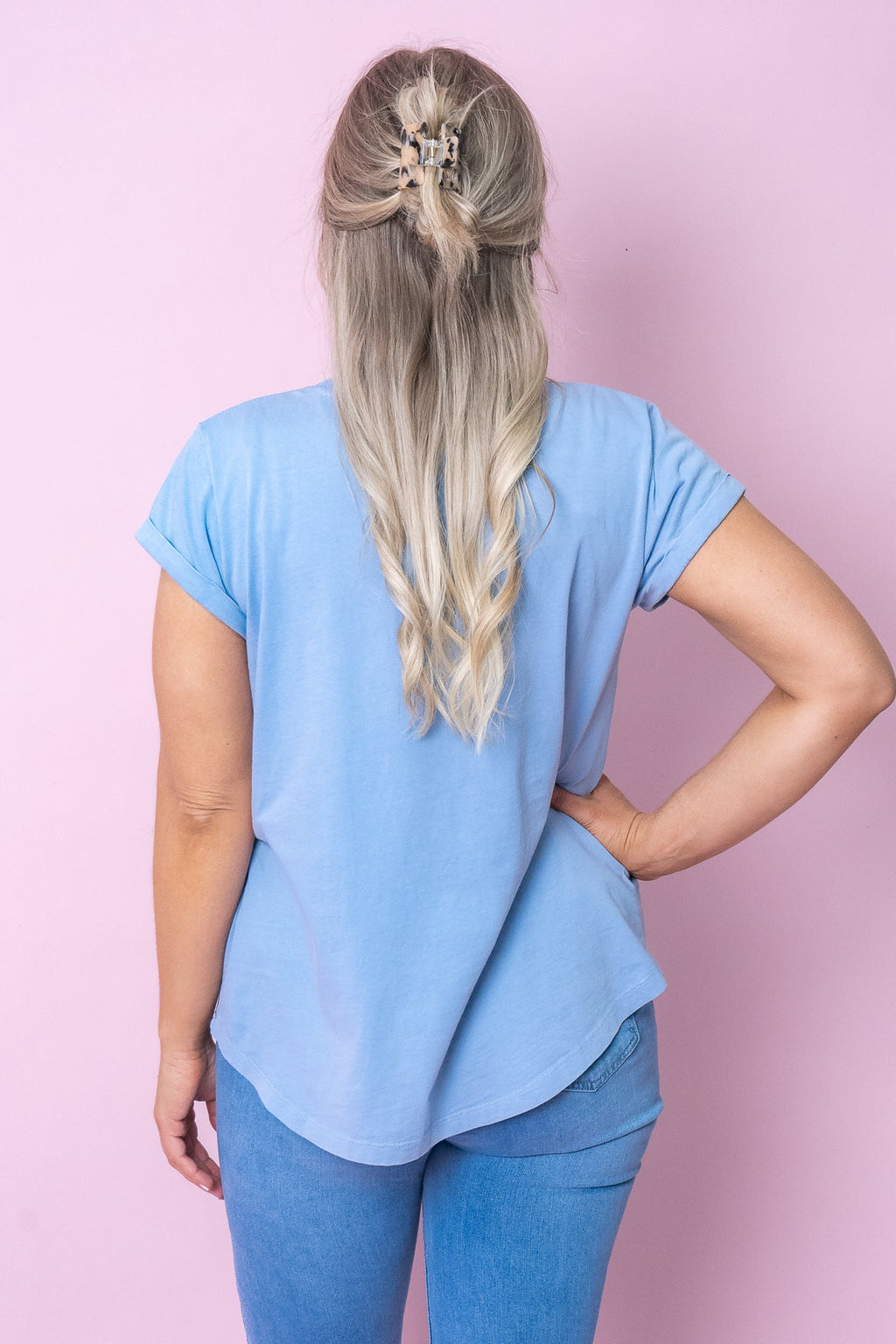 Signature Tee in Light Blue - Foxwood