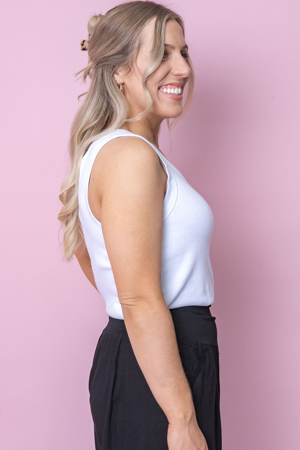 Esme Tank in White - Foxwood