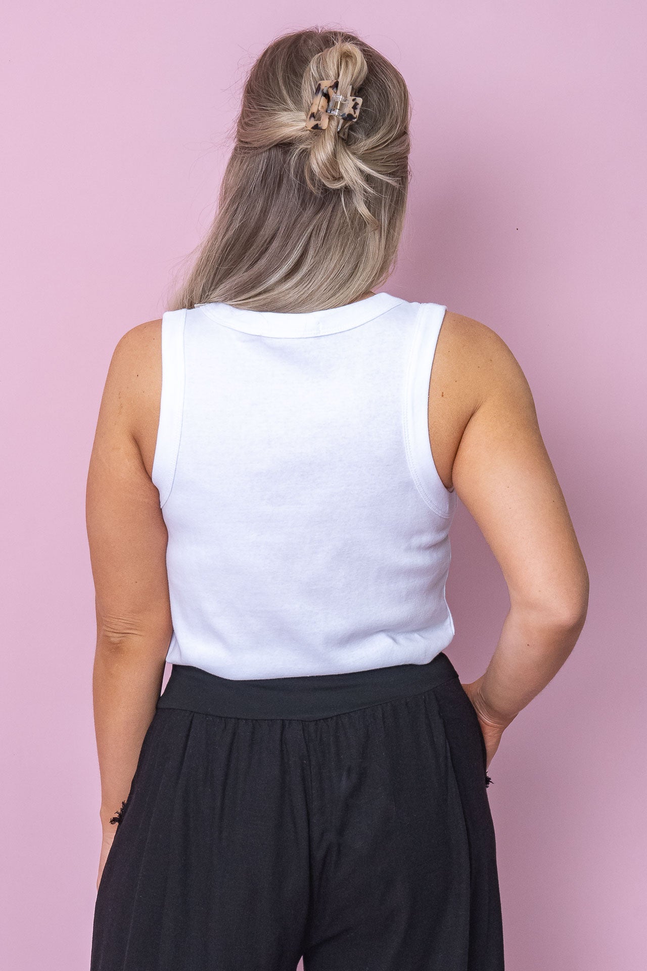 Esme Tank in White - Foxwood