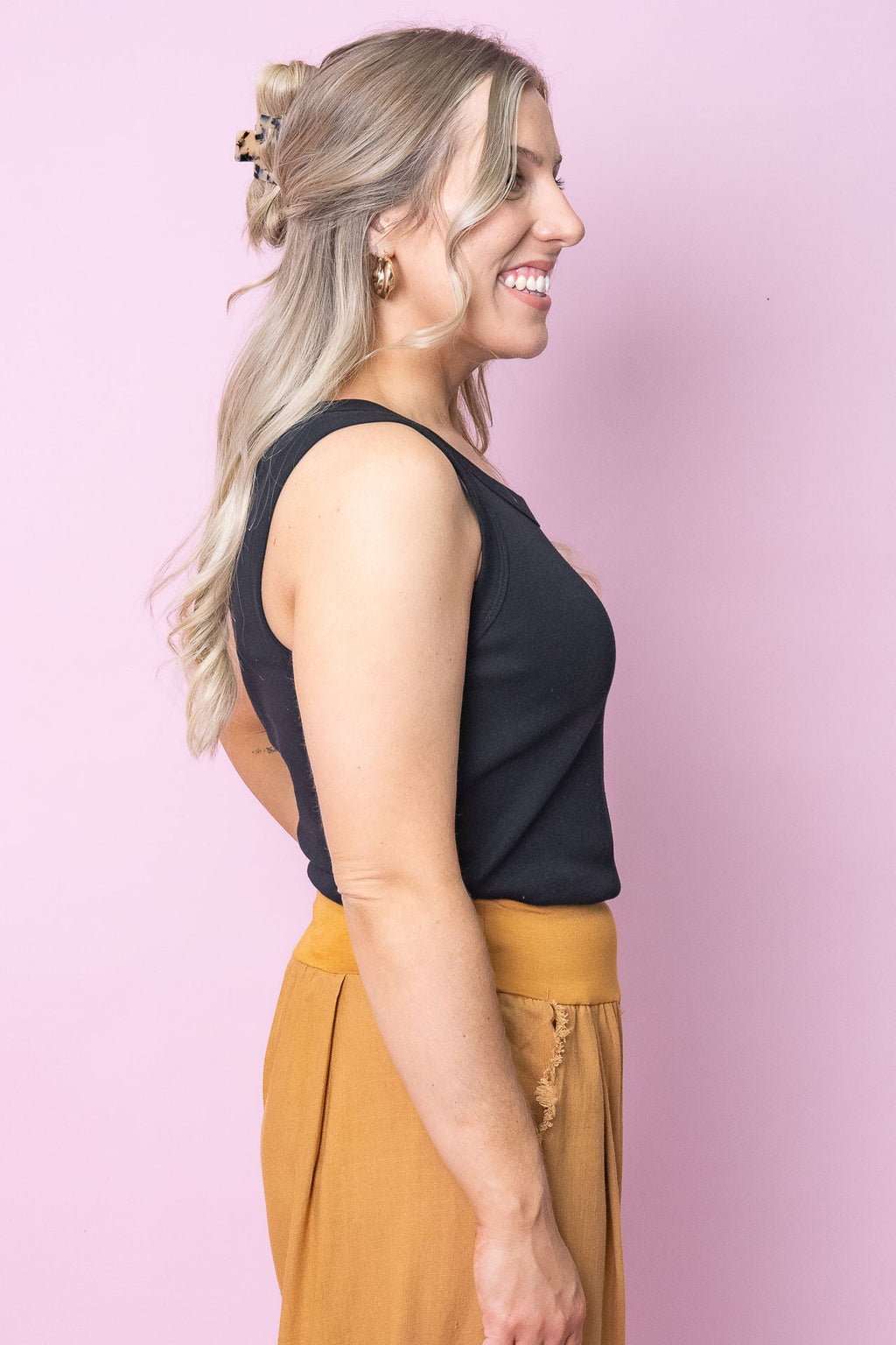 Esme Tank in Black - Foxwood