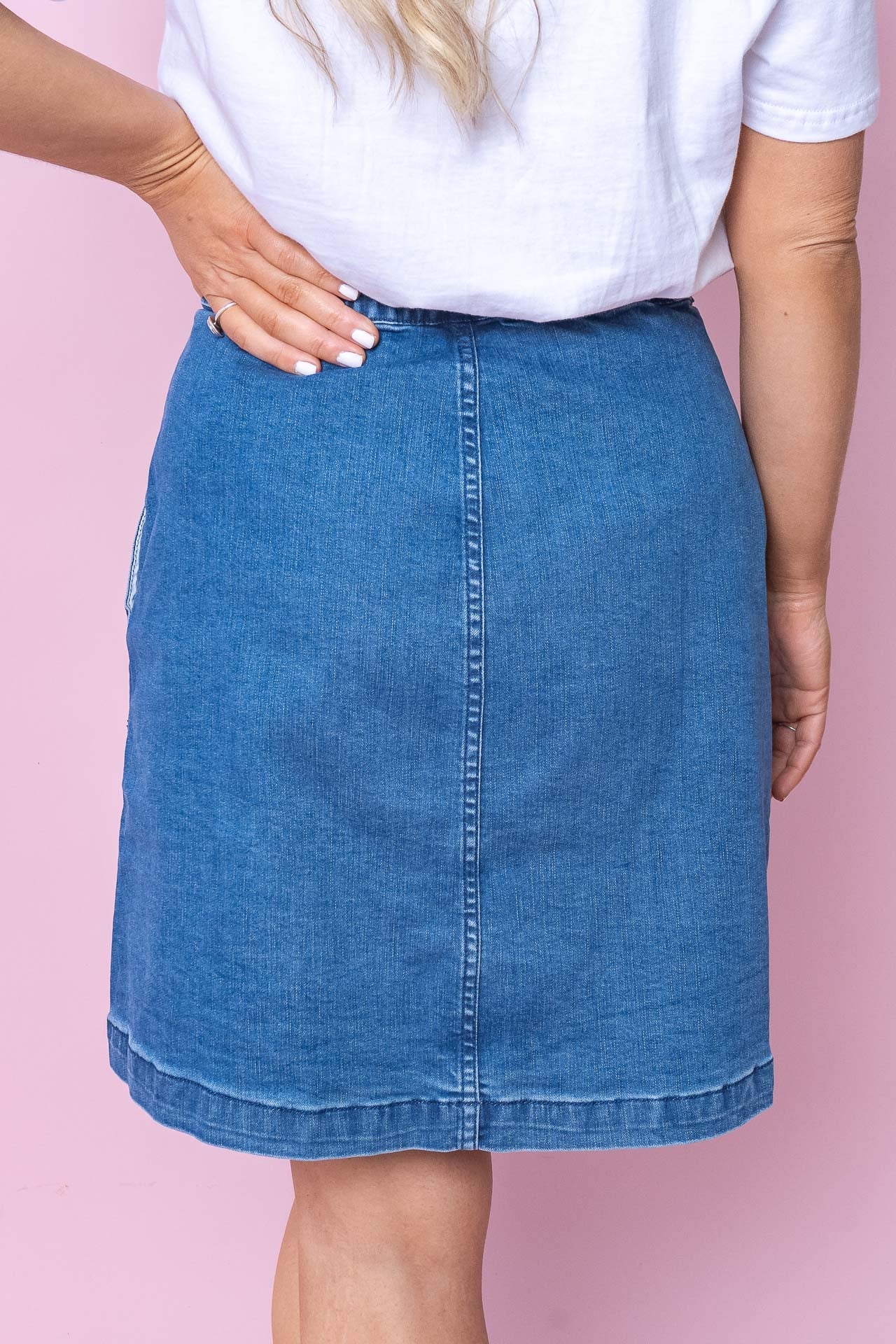 Amanda Skirt in Mid Blue - Foxwood