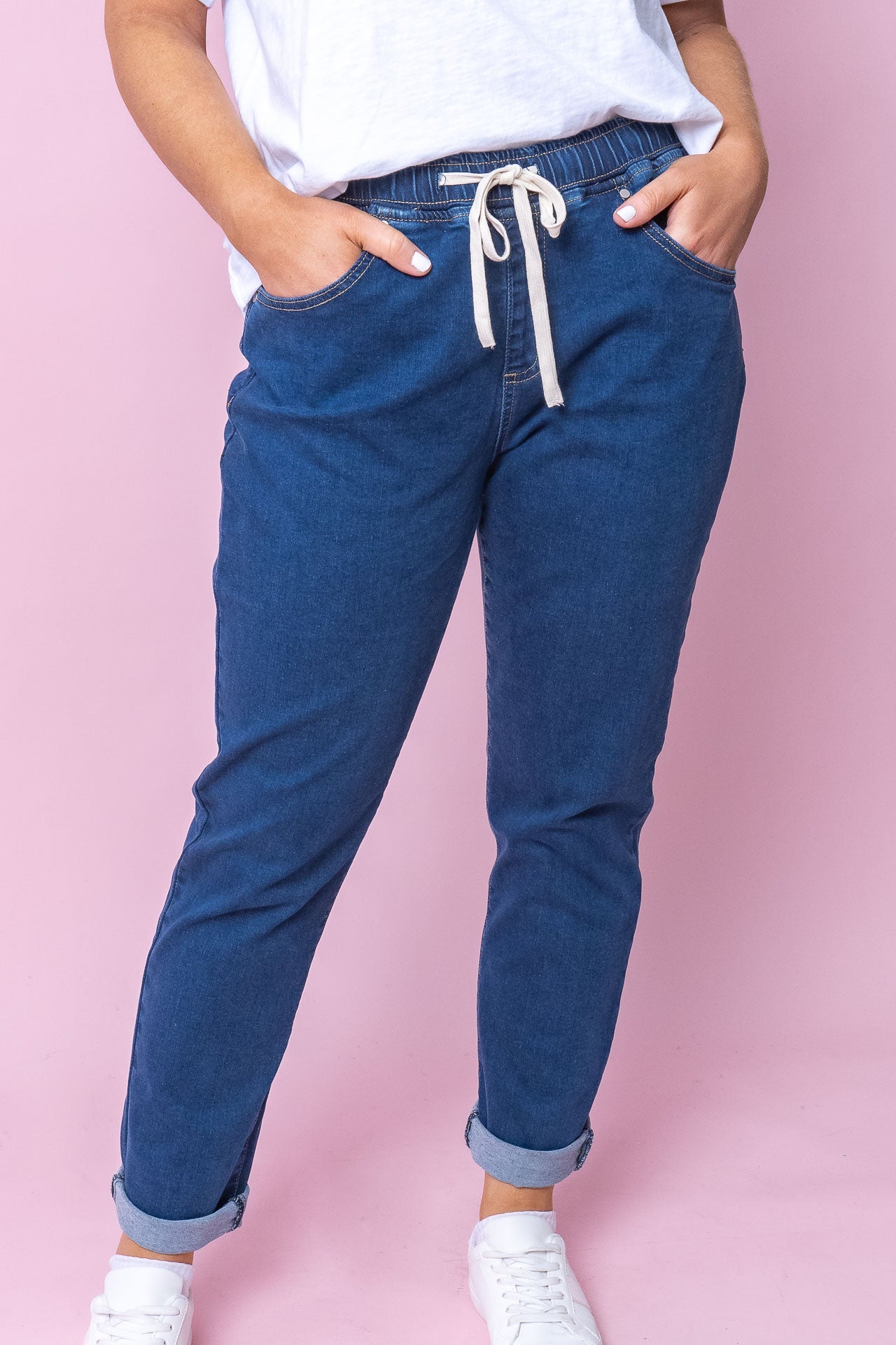 Juliette Joggers in Dark Denim - Foxwood