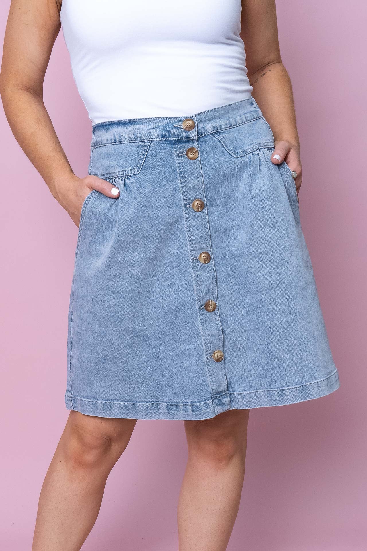 Amanda Skirt in Vintage Blue - Foxwood